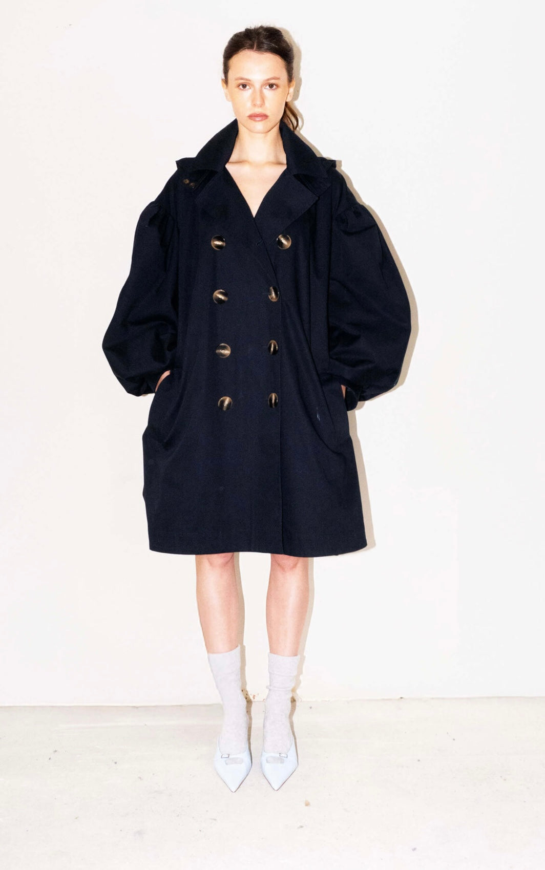 Royal raindrop trenchcoat Navy