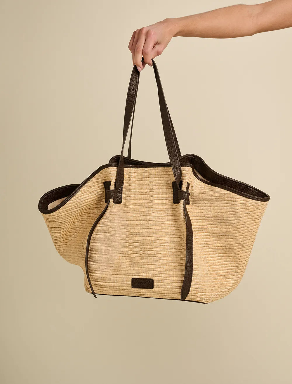 tote sienna raffia Brown