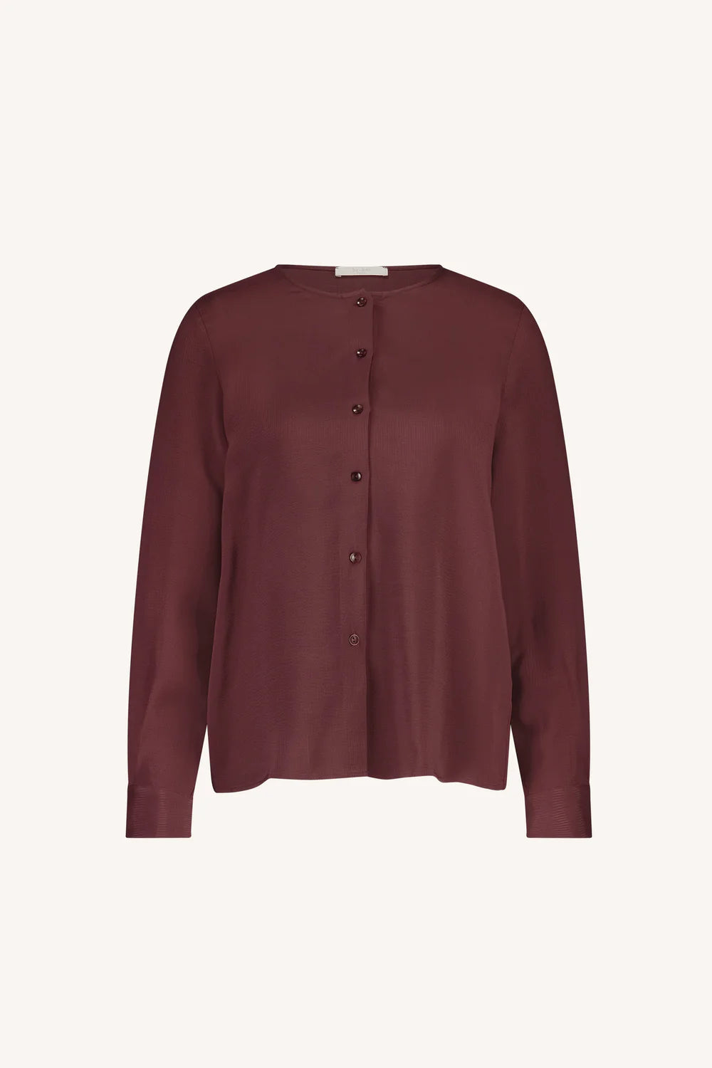 Noi satin stripe blouse Pecan