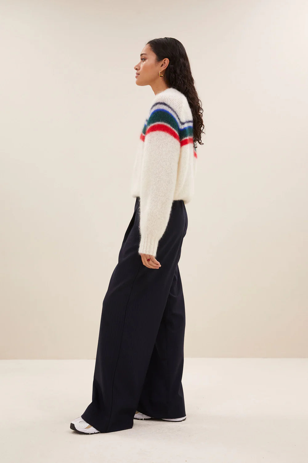 Liam stripe pullover Off white