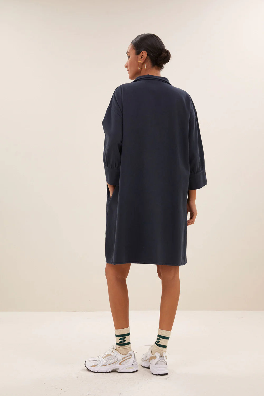 Pino twill dress Graphite