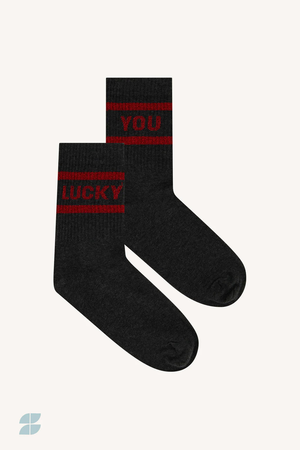 Lucky Socks Grey/red