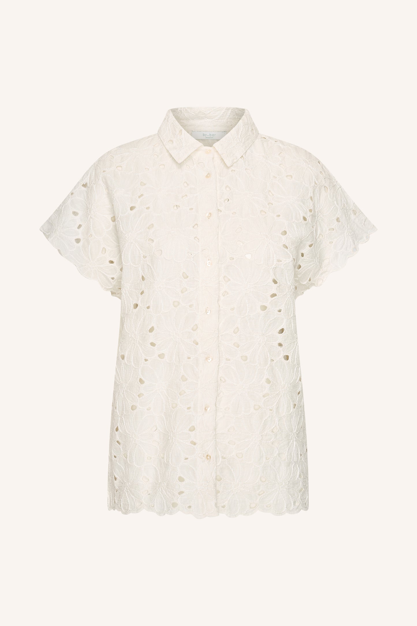 Karly Flower Blouse Ecru