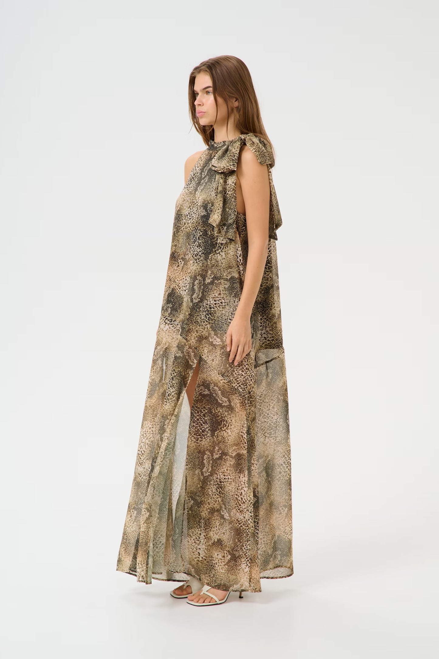 GZsanka P maxi dress Golden snake