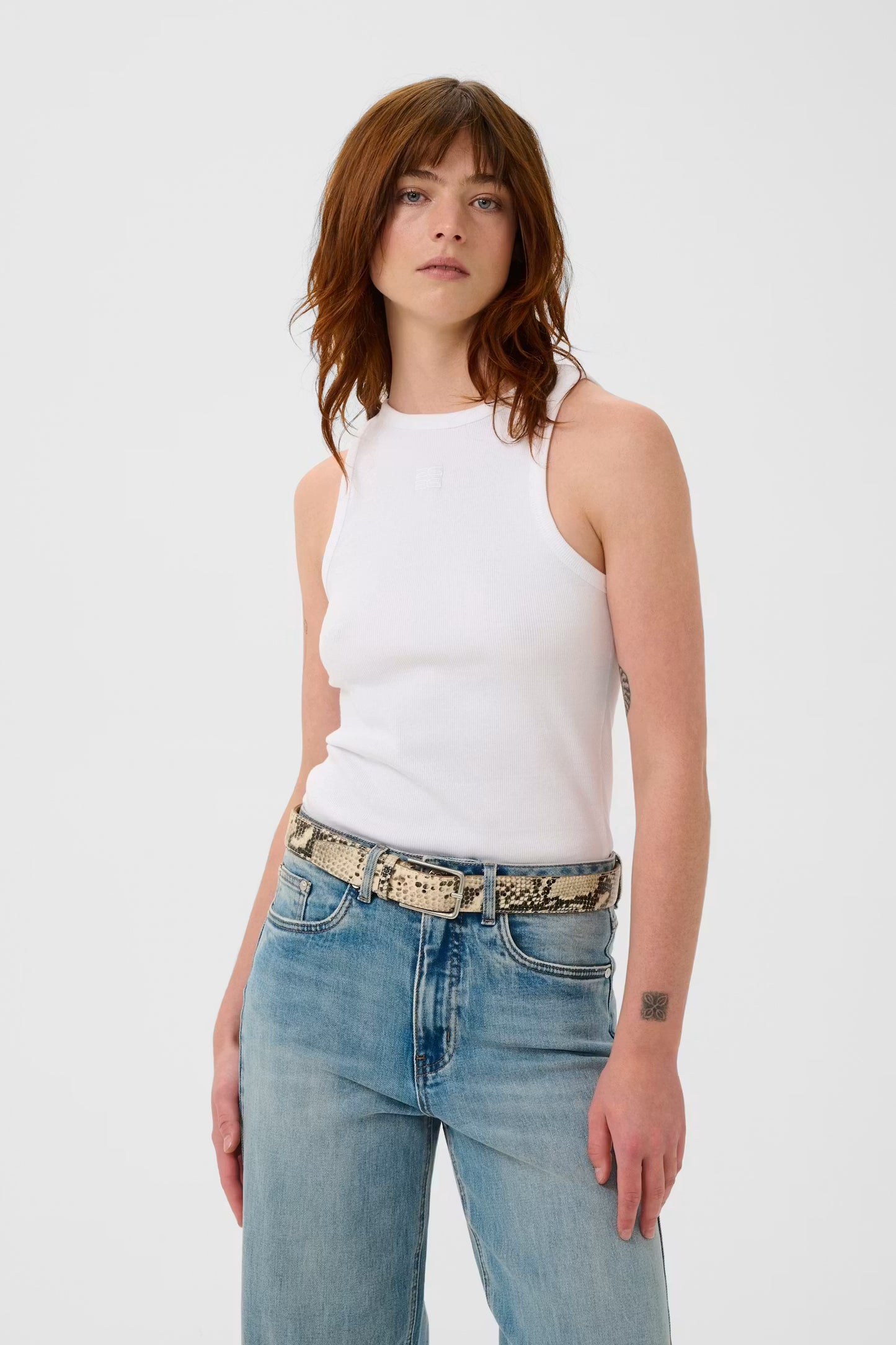 GZdrew logo tank top White