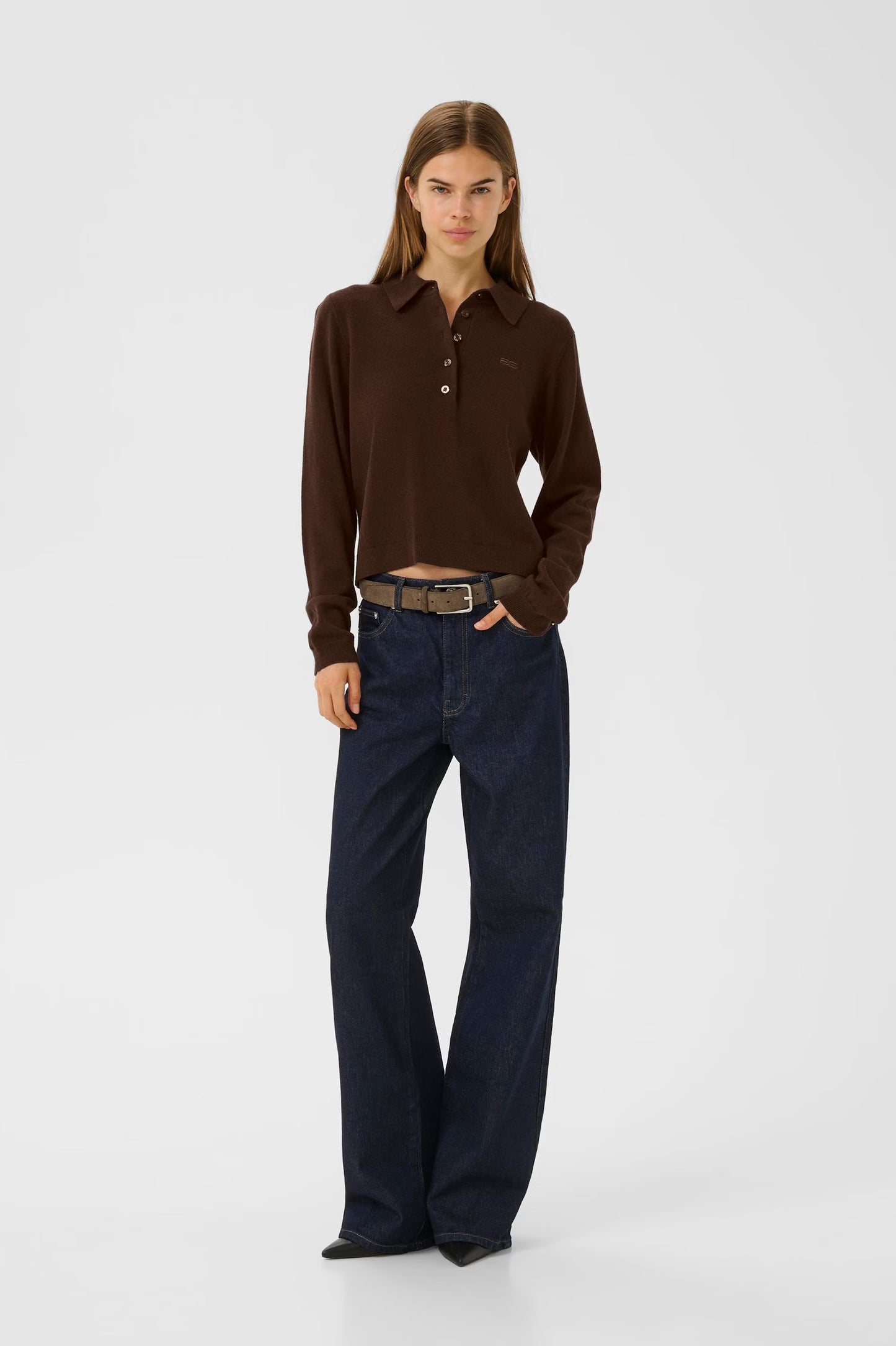 GZmanzi polo pullover Deep burnt brown
