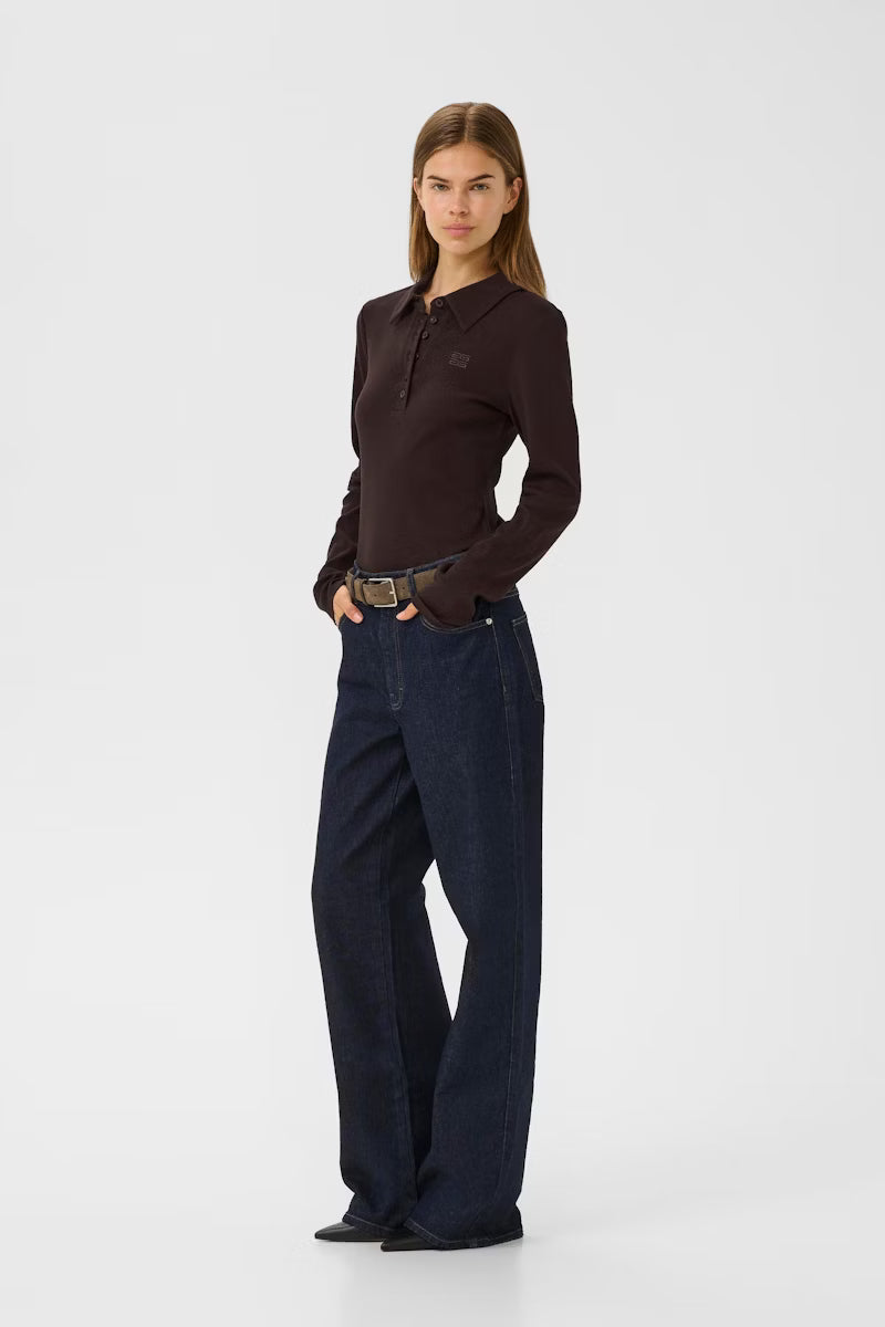 Drew Polo LS Brown