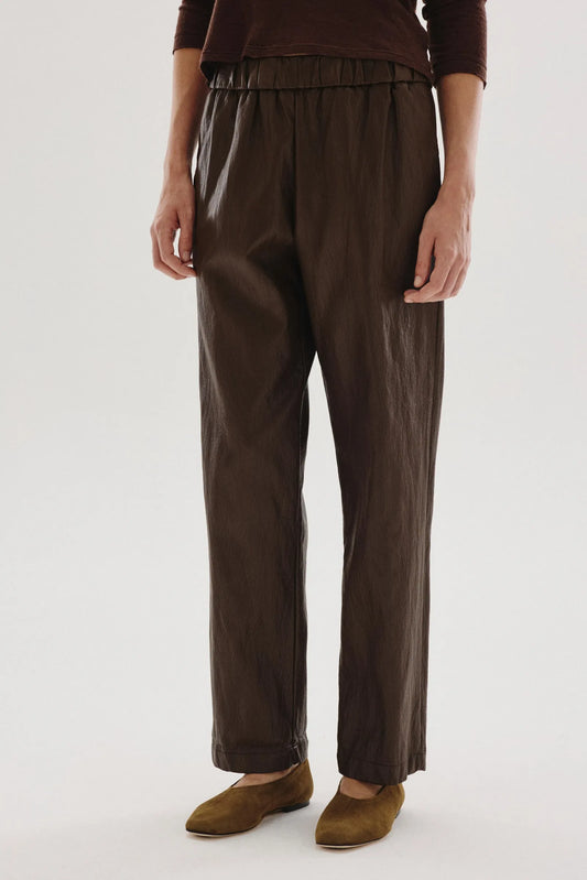 Faux Leather trousers Brown
