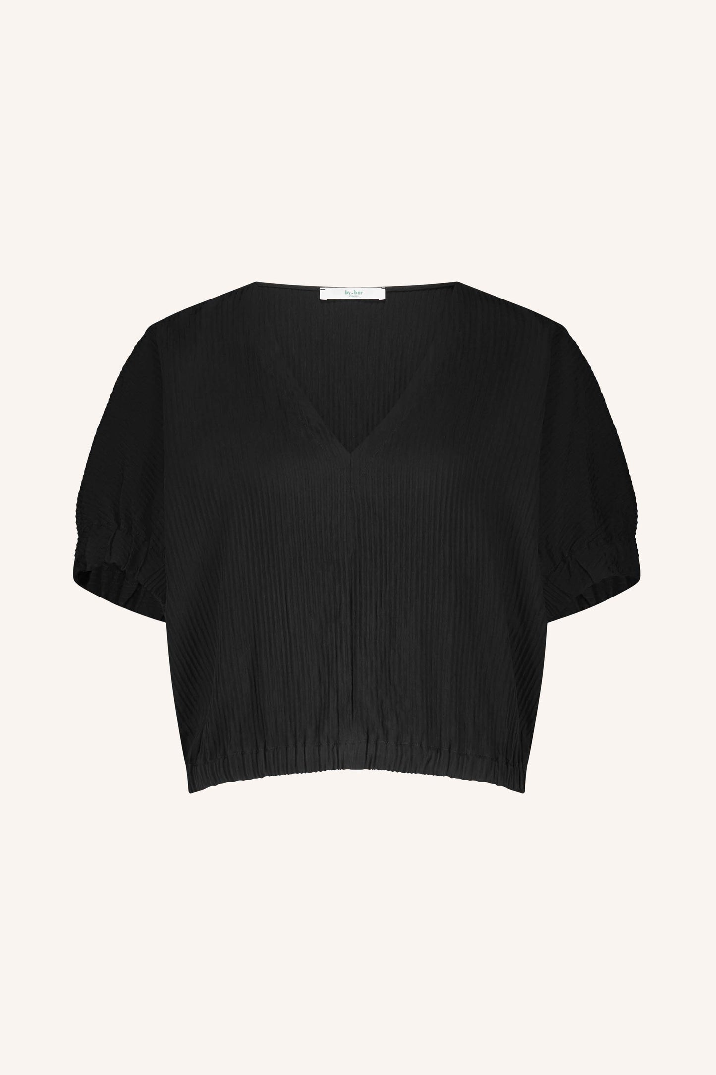 Mabel Structure Stripe Blouse Black