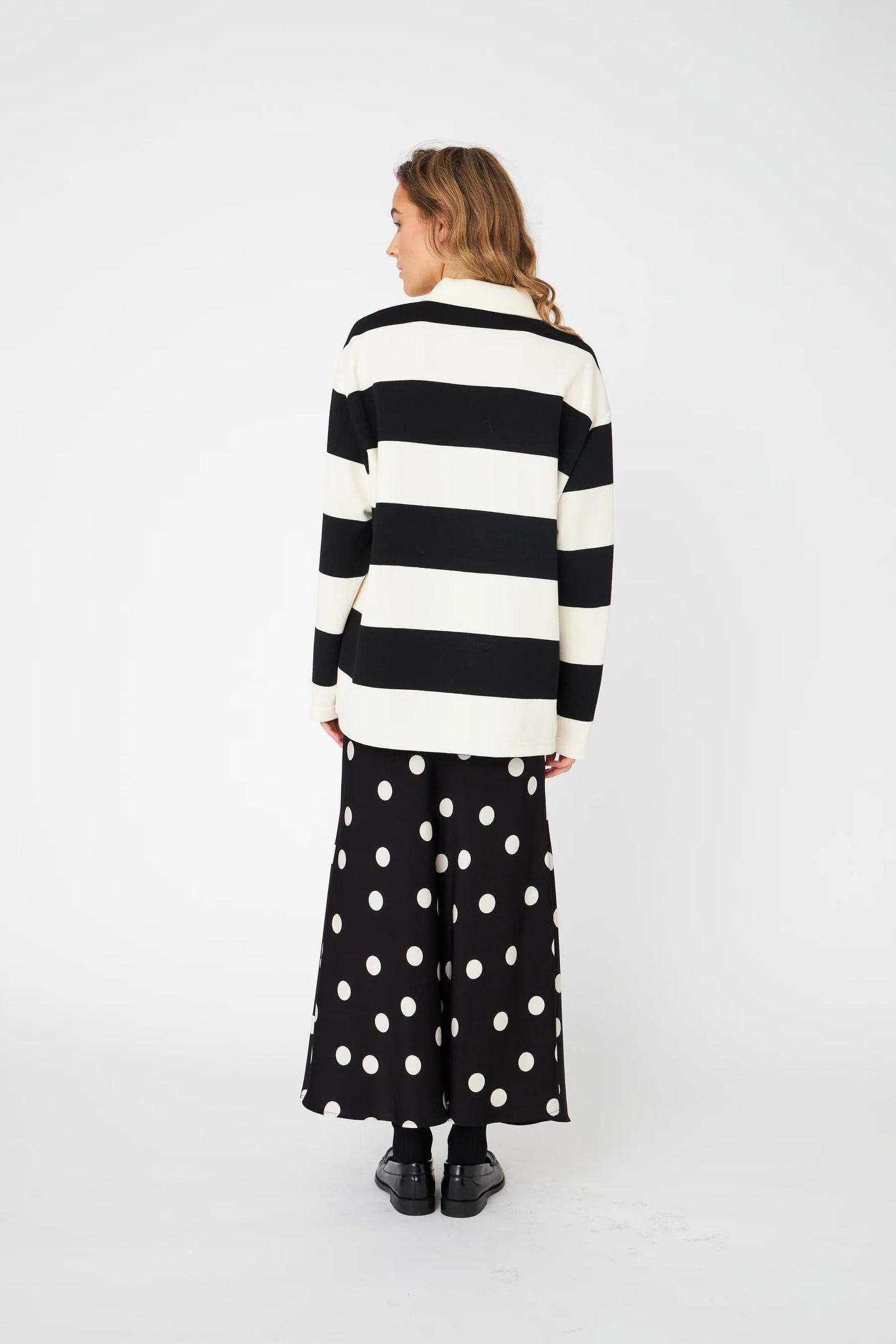 Bisoucras Blouse Black White Stripe