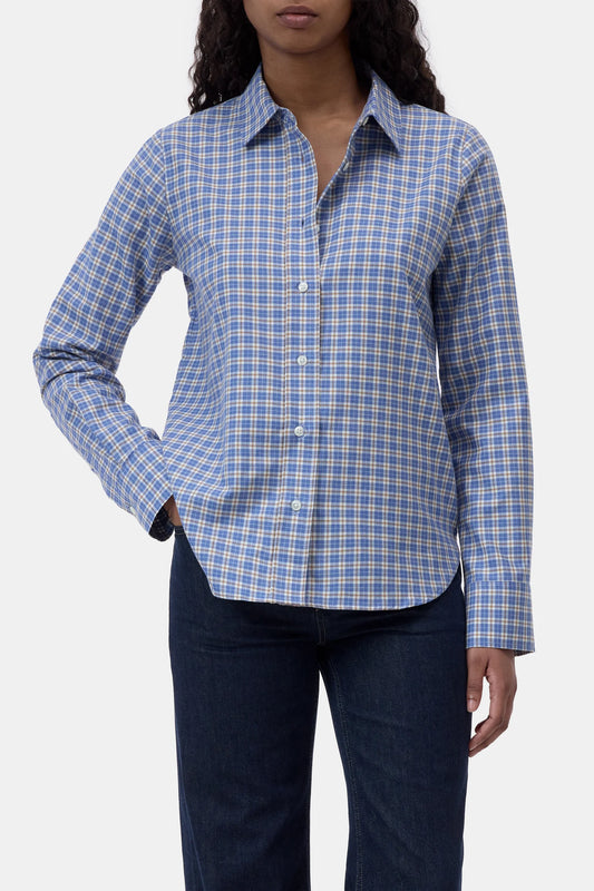 C94372 Basic Shirt Blue checks