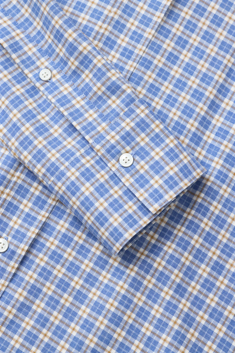 C94372 Basic Shirt Blue checks