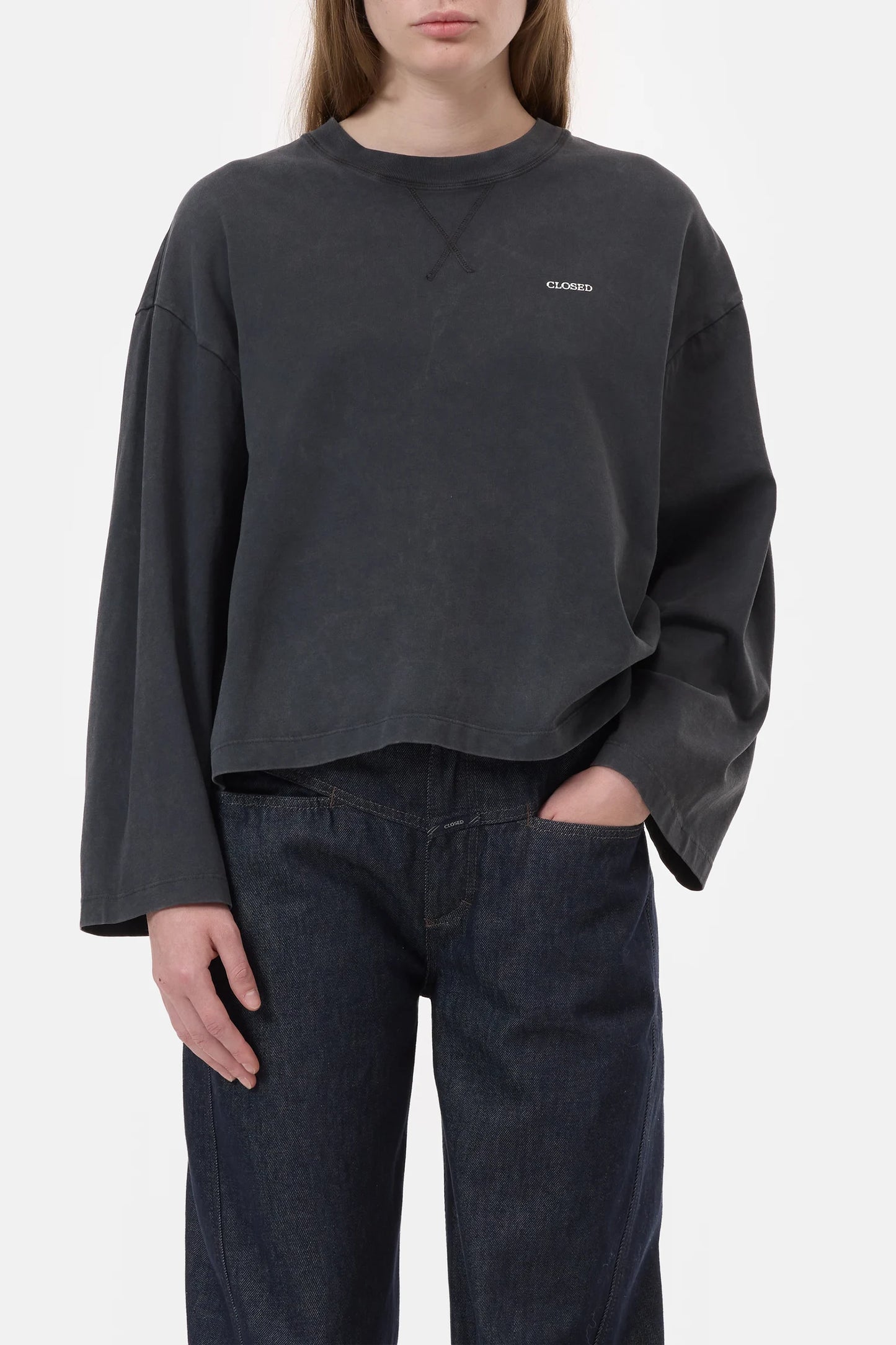 Crewneck longsleeve Dark grey