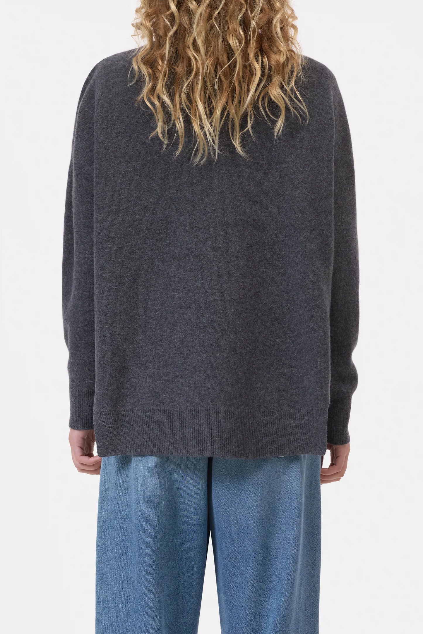 C96020 High Neck Knit Dark Grey