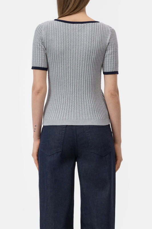Crew neck short sleeve Light Grey Melange