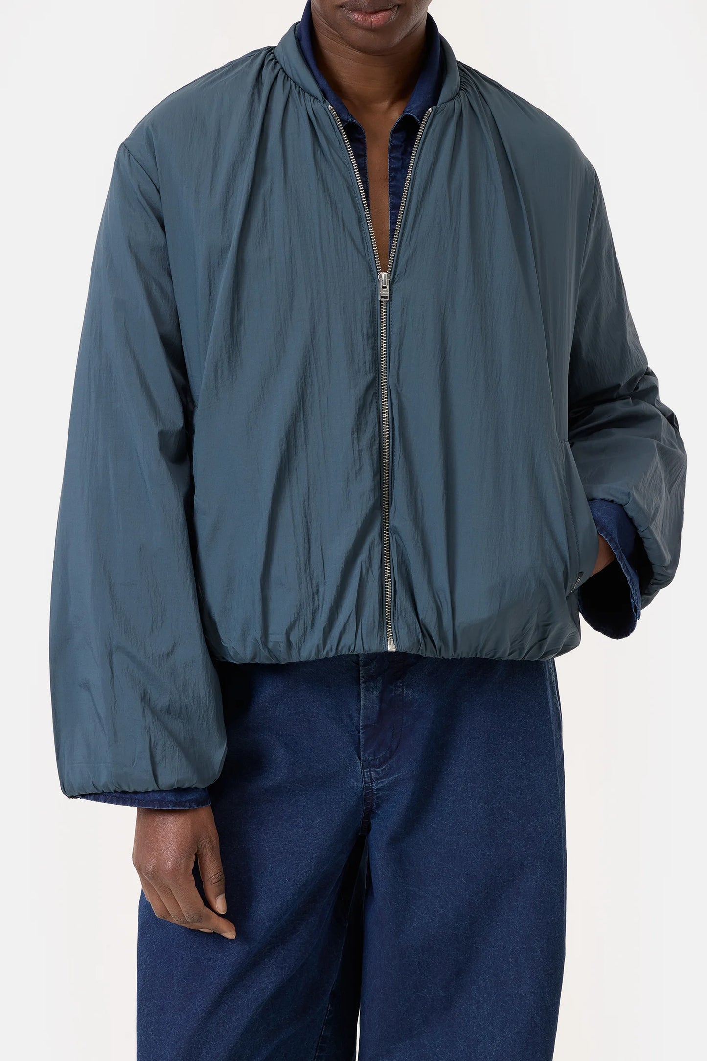 C97174 Padded blouson Graphite blue