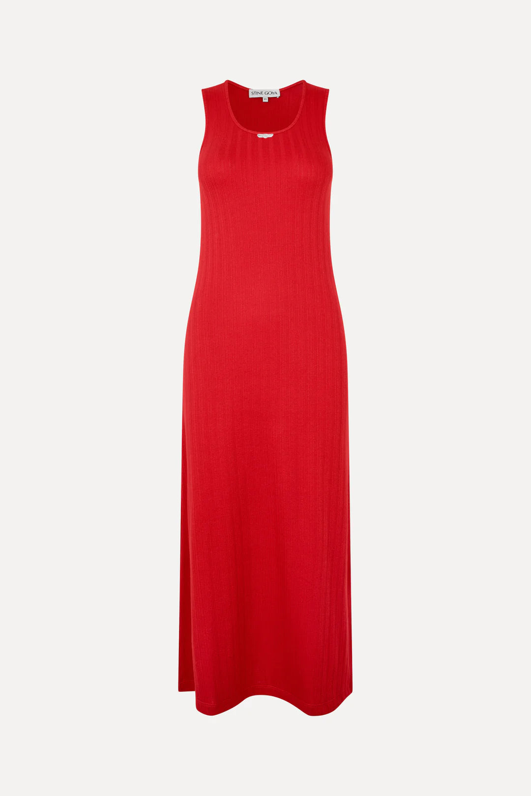 Rib Tank Dress Red