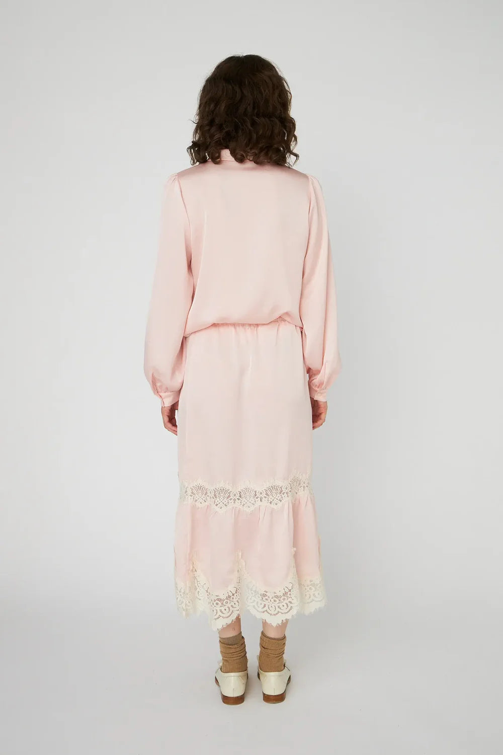 Delicate Lace Skirt Pink