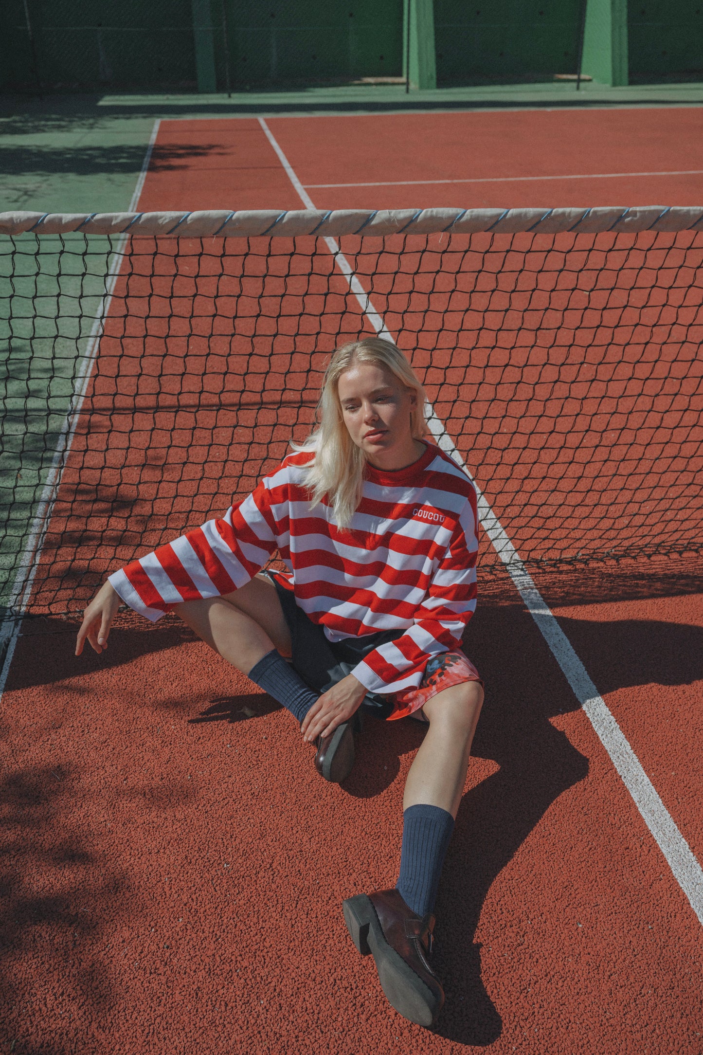 Pancake tee Red and white stripes