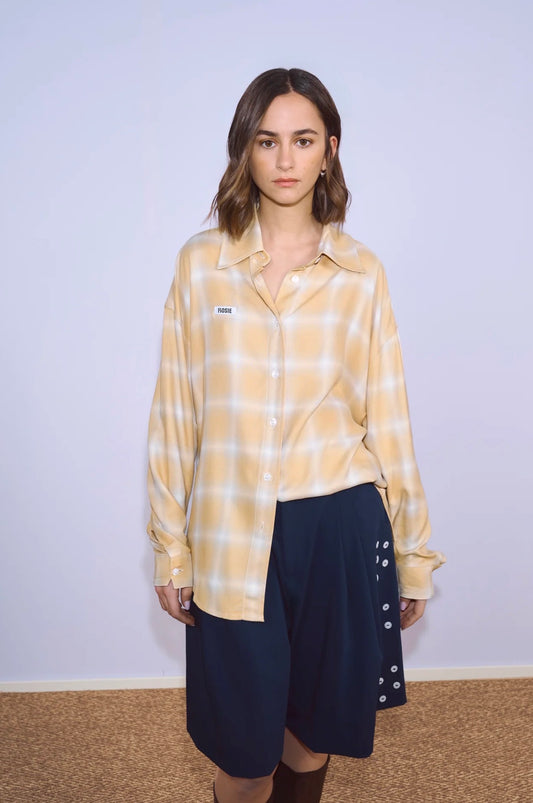 Bambi Shirt Yellow Plaid