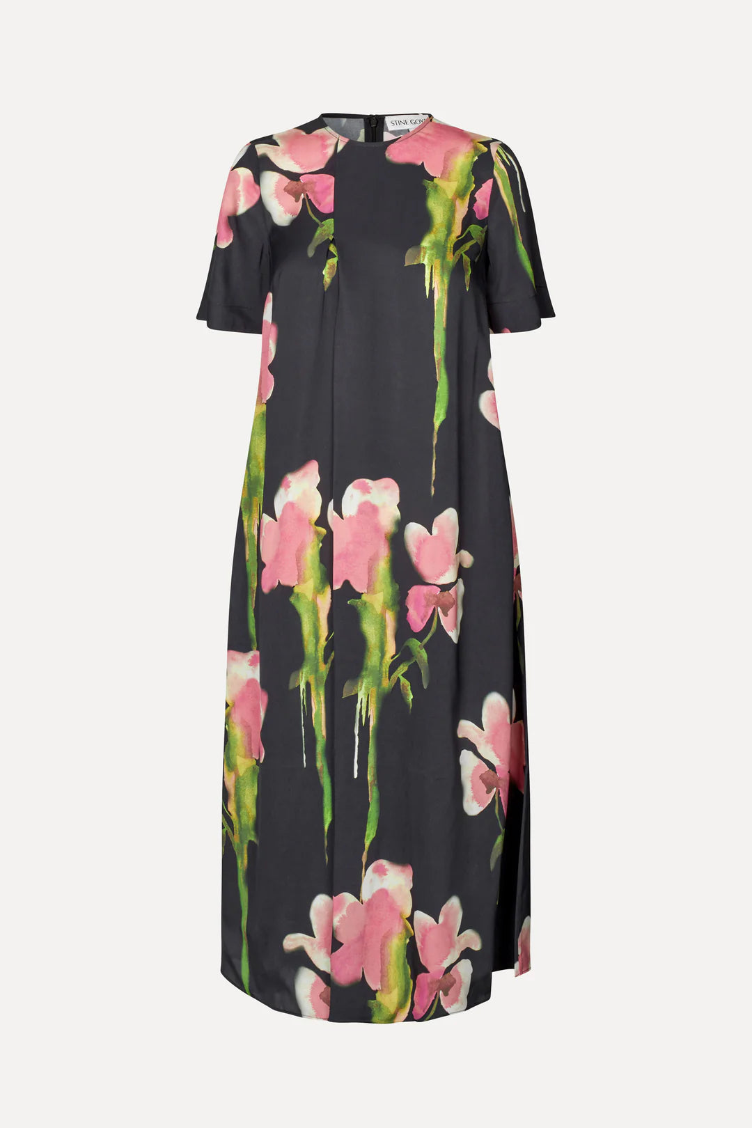 Flowy Midi Dress Melting Flowers