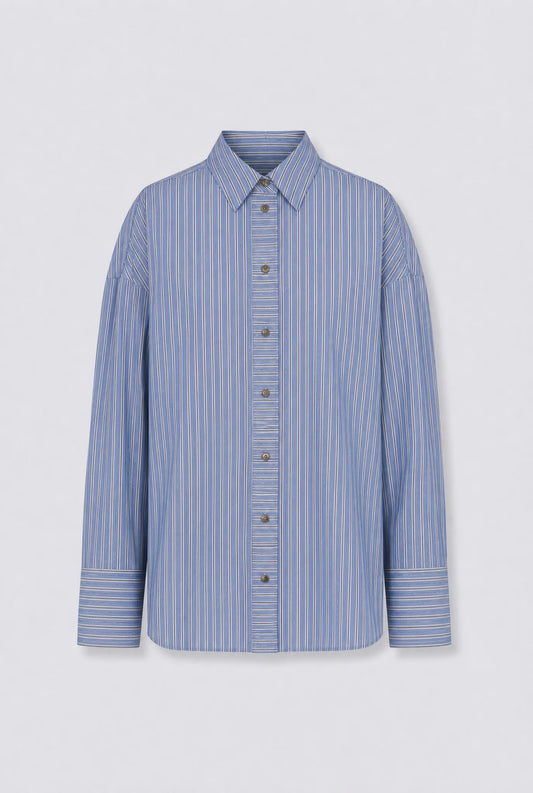 Bronx Shirt Navy Chocolate