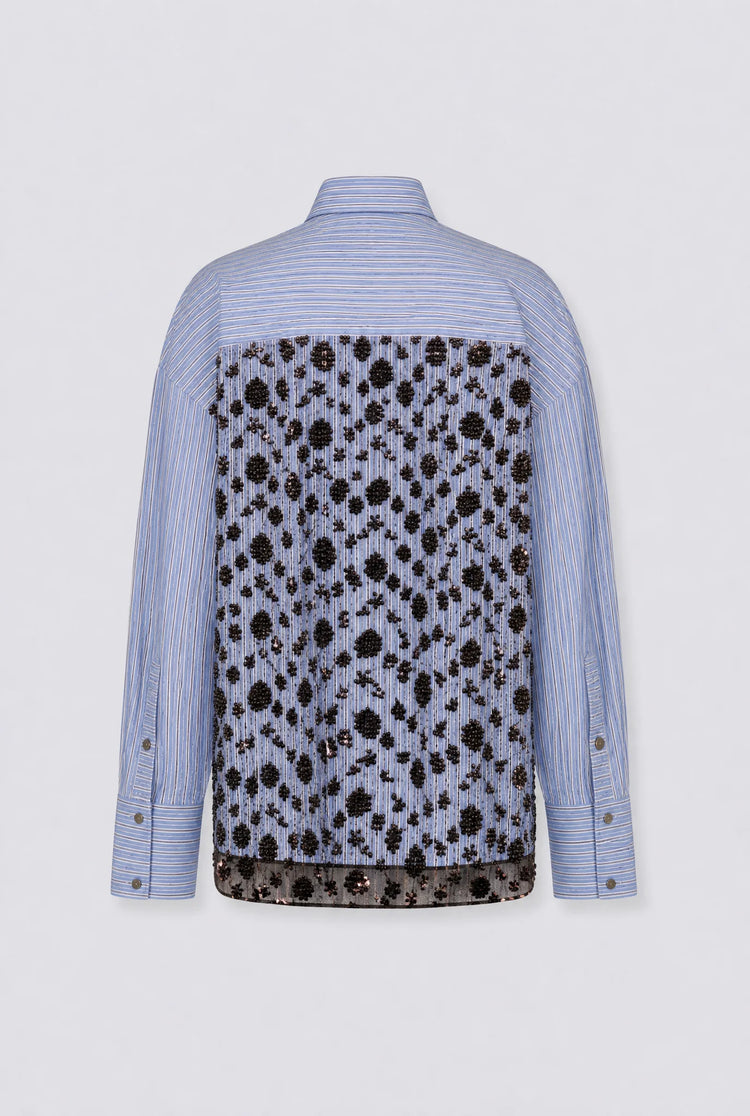 Bronx Shirt Navy Chocolate