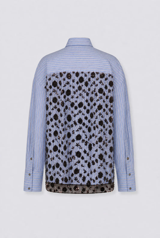 Bronx Shirt Navy Chocolate