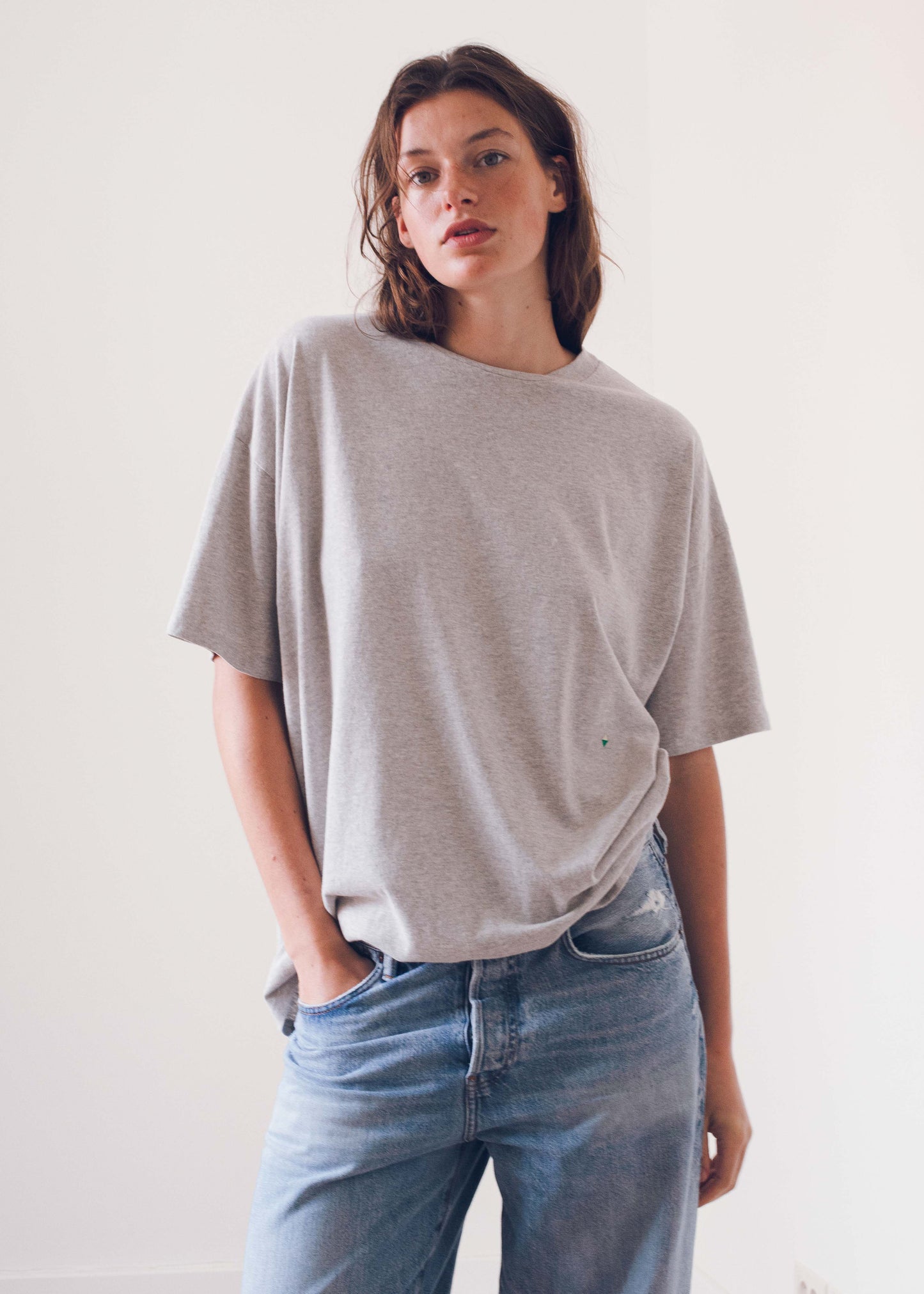 Jean tee cotton Grey