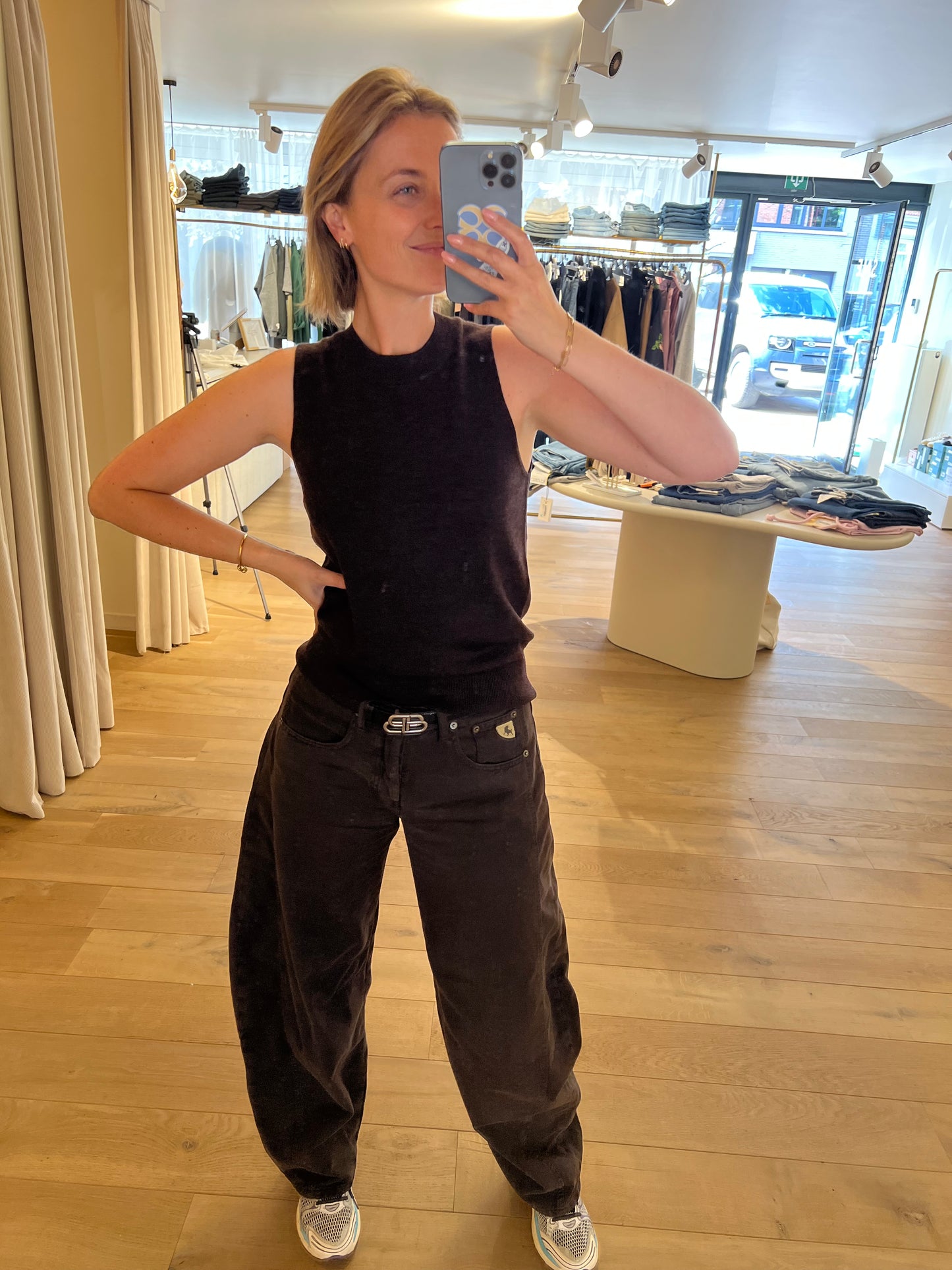Sylvie Merino Wool Top Brown