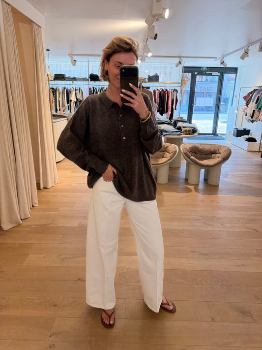 Cashmere Polo Taupe