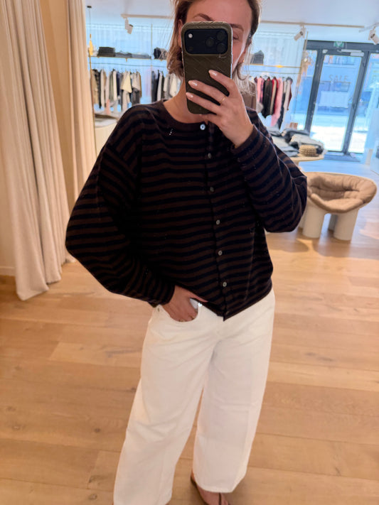 Alixe Gilet Brown Stripes