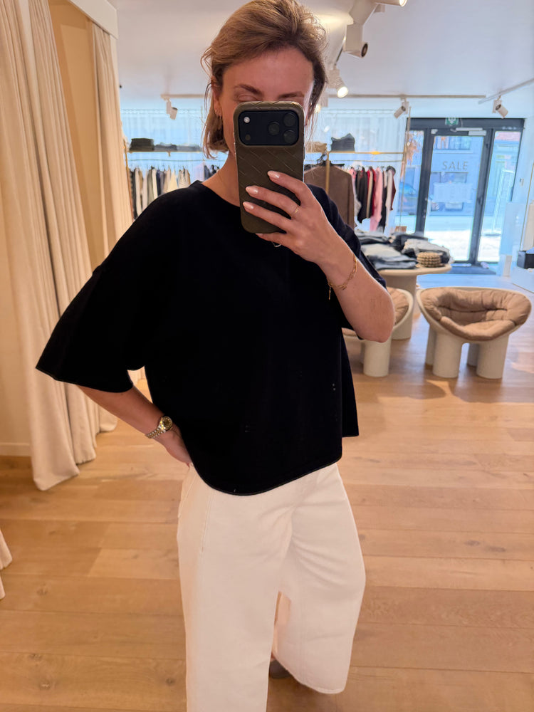 Nina Cashmere Tee Navy