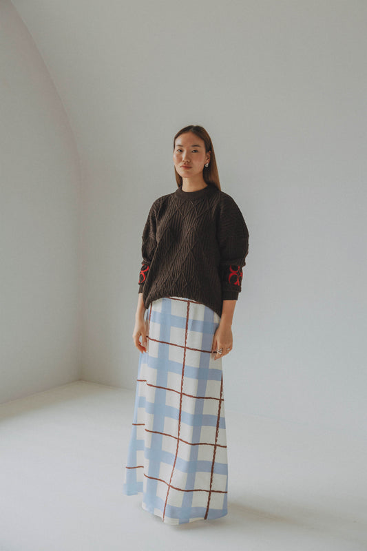 Sunshine Skirt Blue Check print