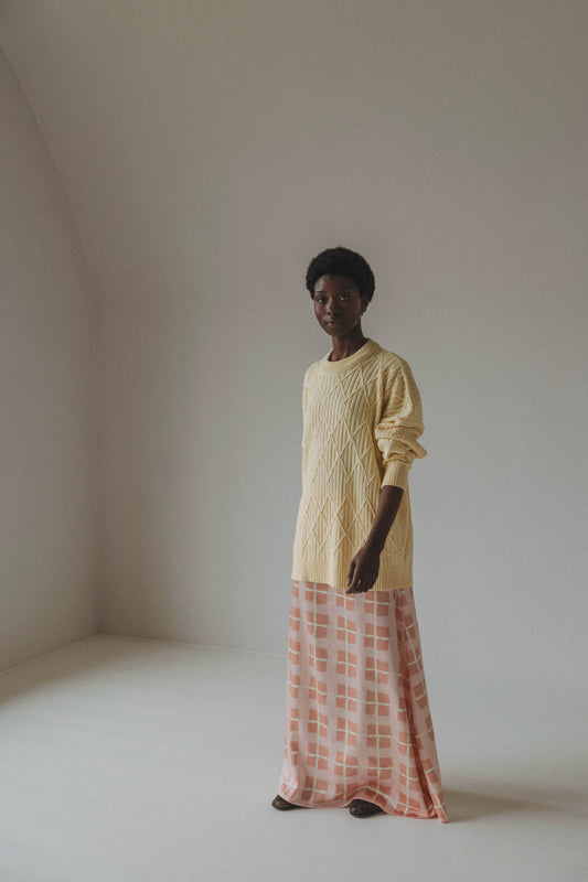 Sunshine Skirt Pink Check print
