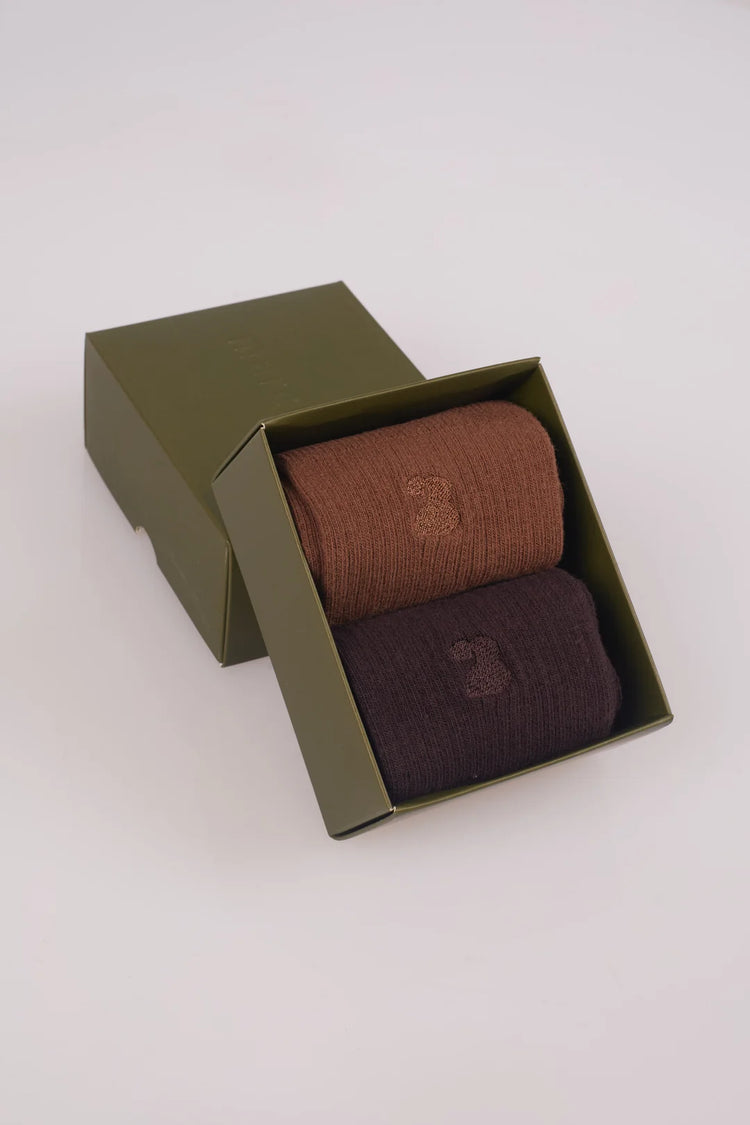 Socks Zaira Brandy/chocolat