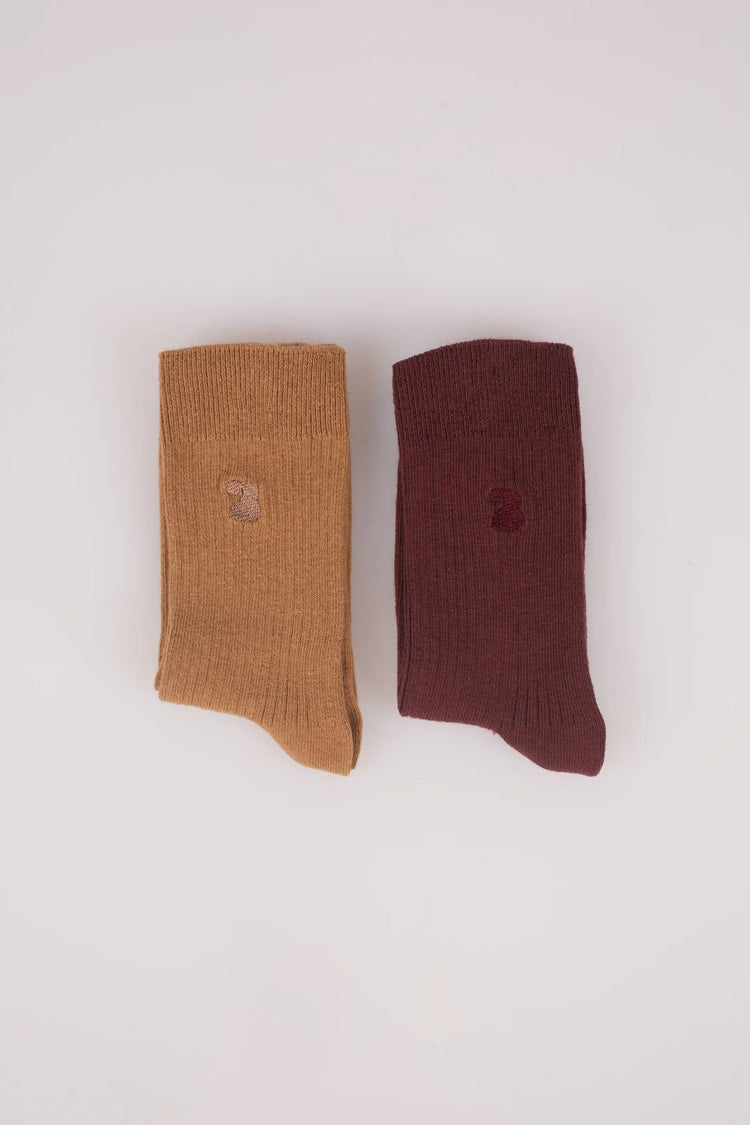 Socks Zaira Rust/olive