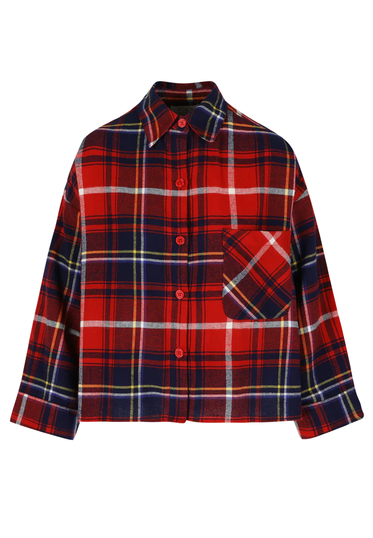 Nikki Flannel Shirt Red/navy Checks