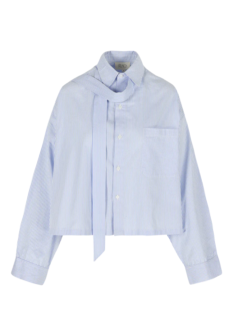Nikki shirt Light blue stripes