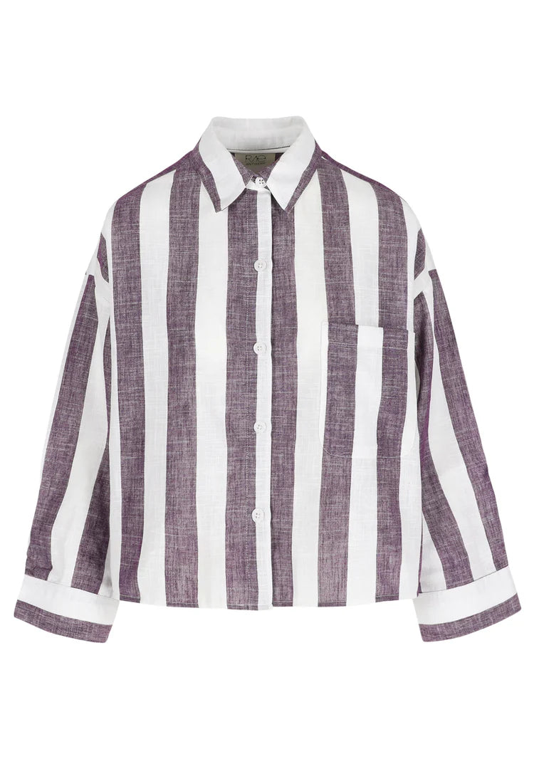 Nikki shirt White/plum