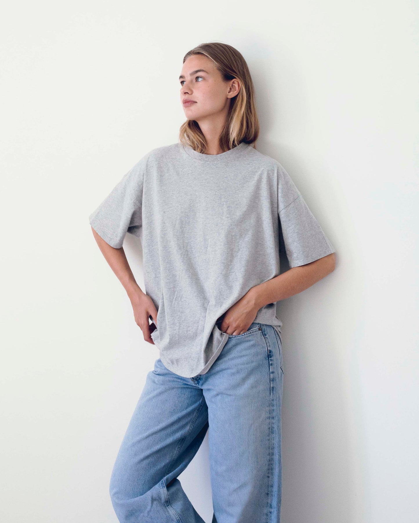 Jean tee cotton Grey
