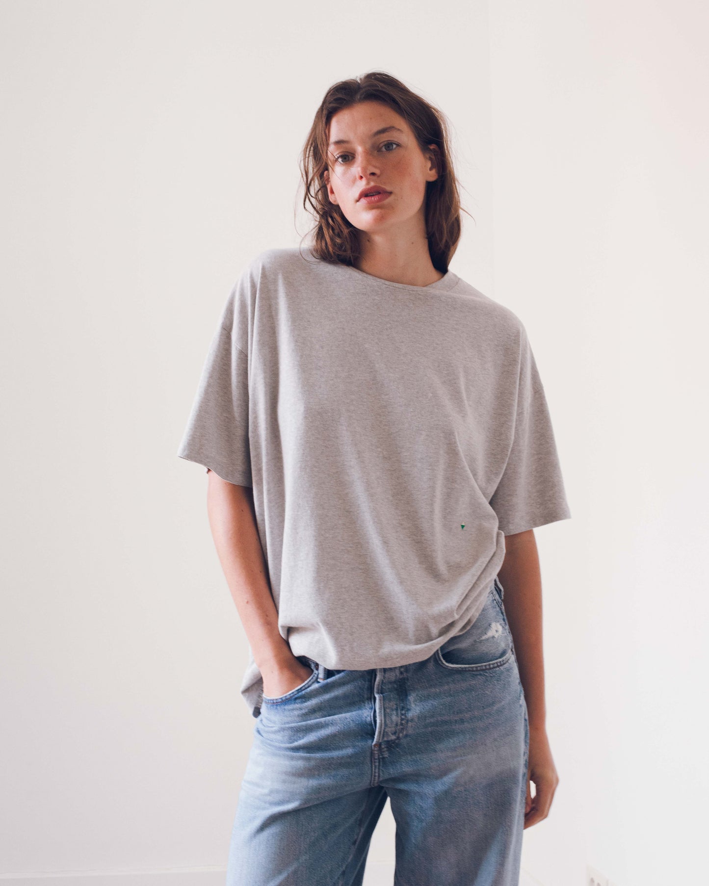 Jean tee cotton Grey