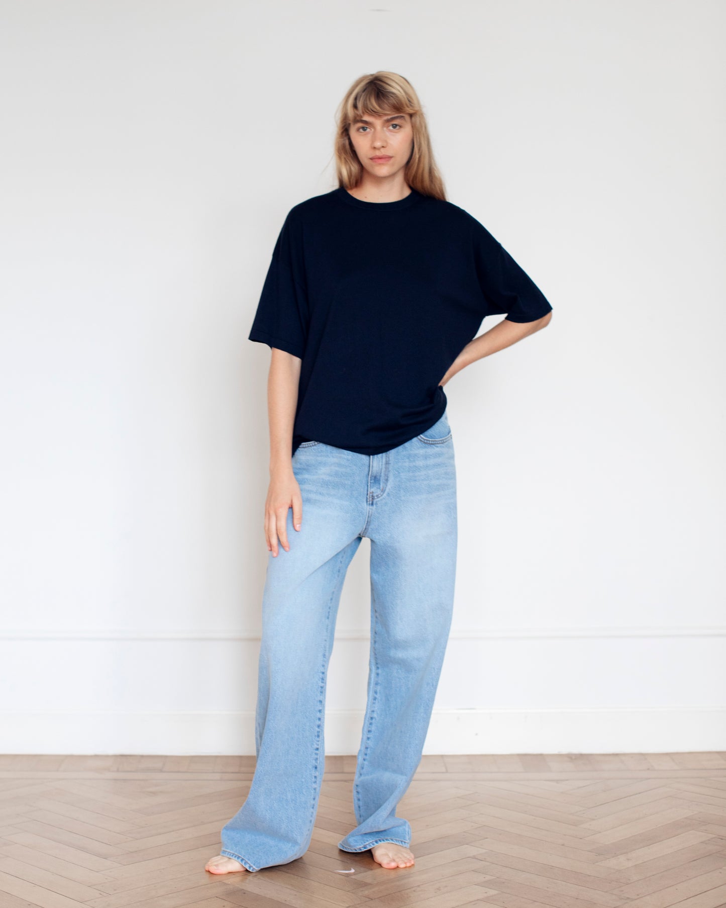 Pipa Cashmere Tee Navy