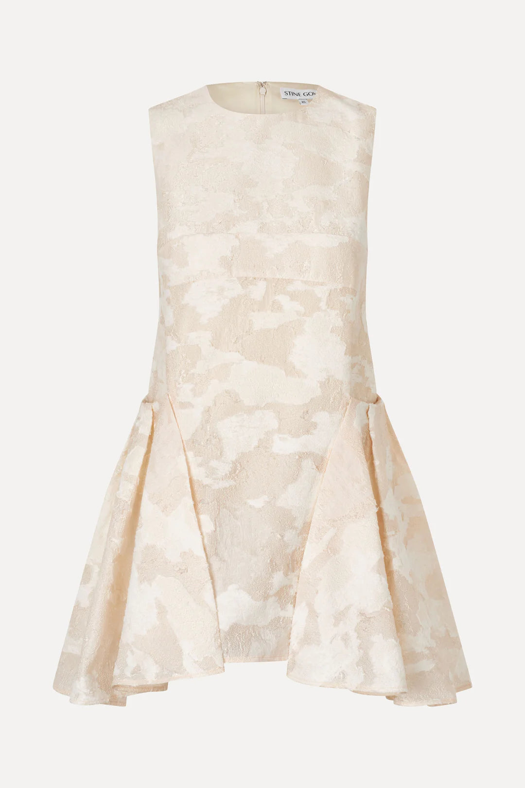 Jacquard Short Dress Ecru