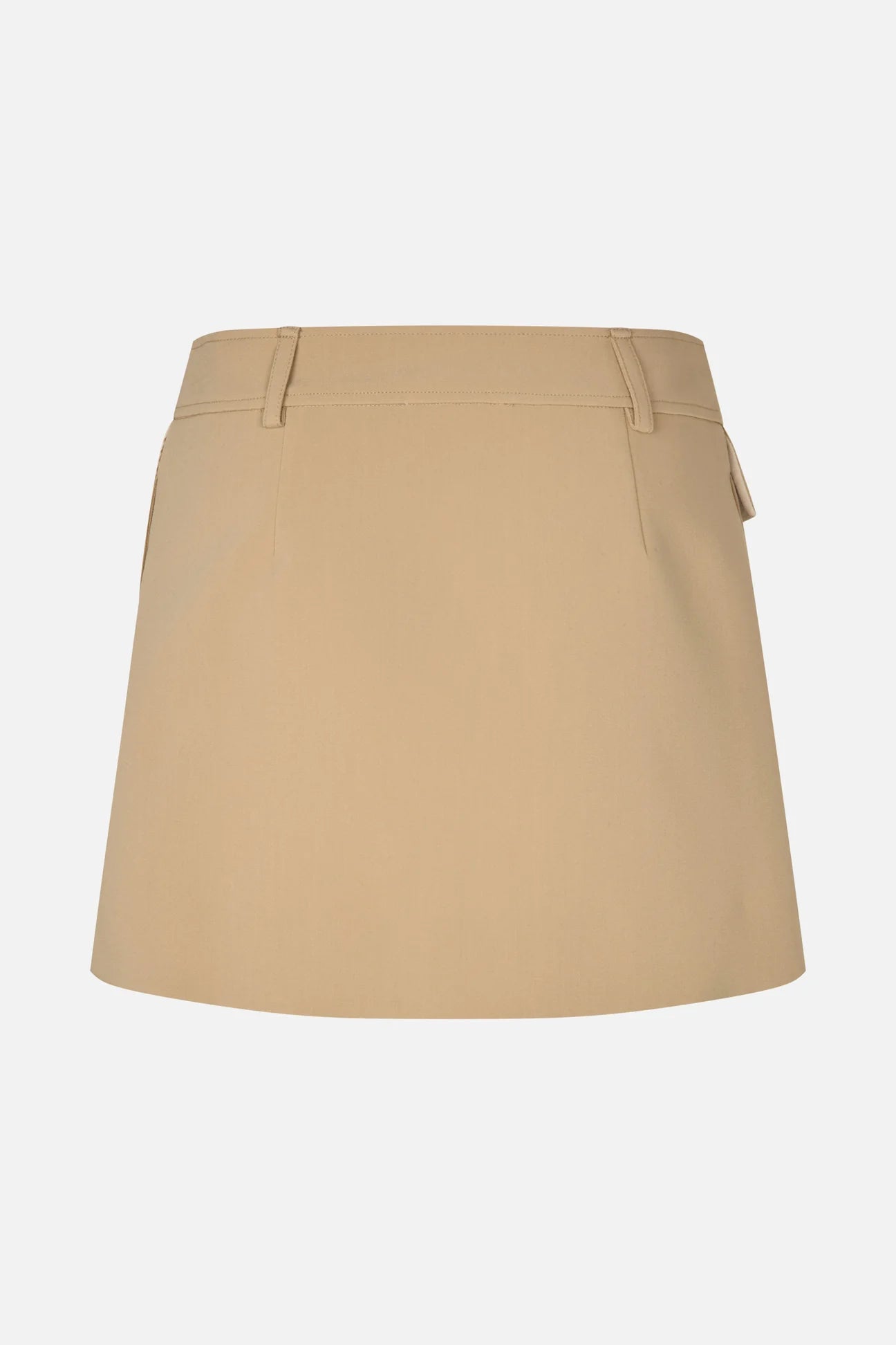 Waistbelt Mini Skirt Beige