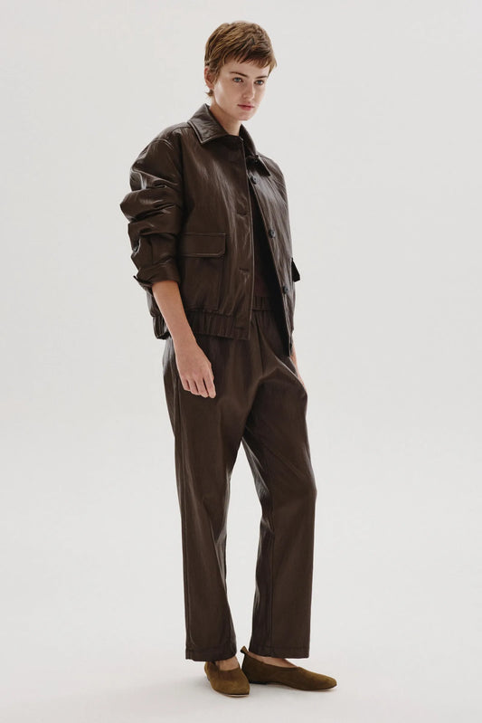 Faux Leather trousers Brown