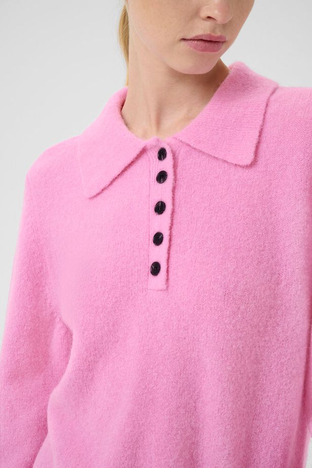 Zalpha Polo Pullover Pink