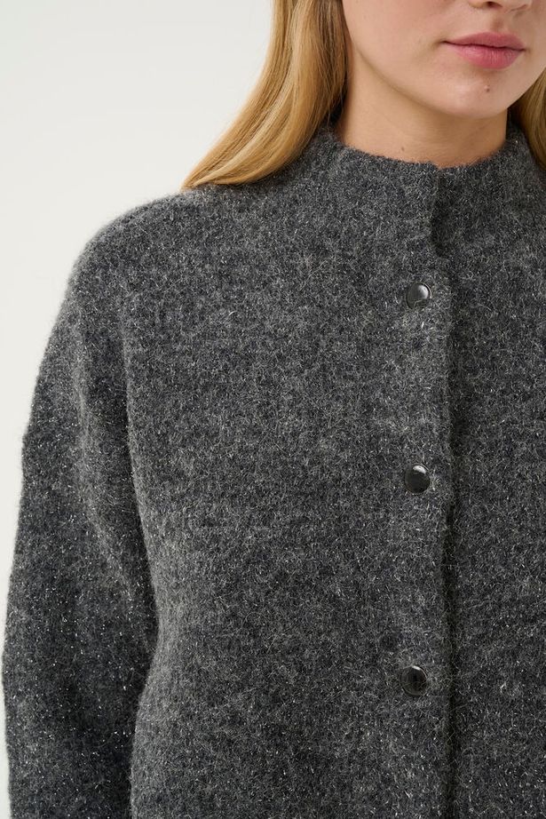 Alpha Shimmer Cardigan Dark Grey