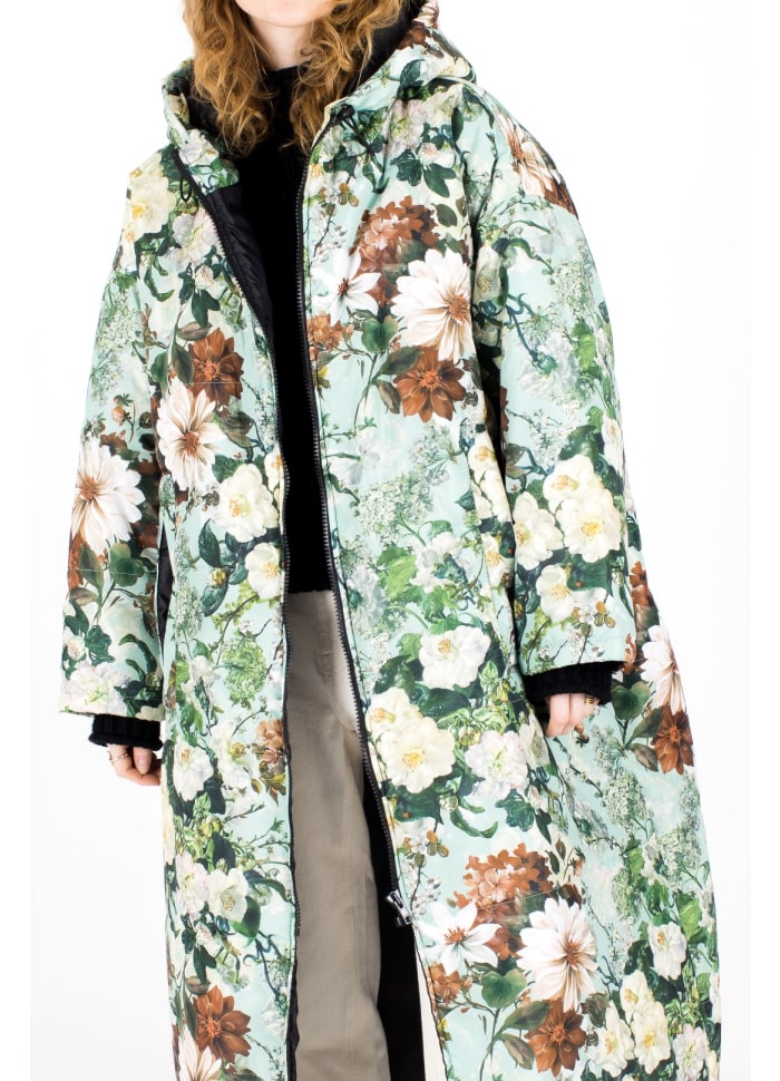 Lennie Print Coat Green Tea
