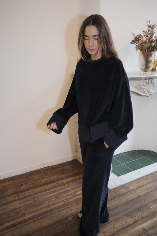 Emmanuel pants Velour navy